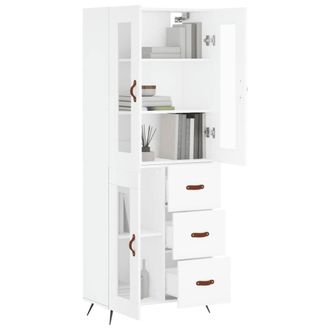 Berkfield Home Highboard White 69.5x34x180 cm Engineered Wood