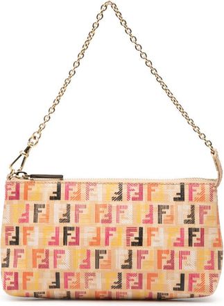 Fendi Pre-owned Fendi Multicolor Zucchino Spalmati Chain Pochette Ladies 8BR592