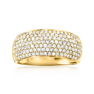 Ross-Simons Pave Diamond Ring in 14kt Yellow Gold
