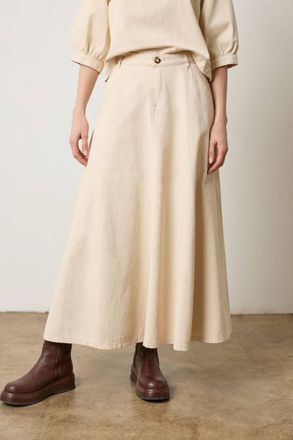 Lilla P Seamed Maxi Skirt In Eggshell