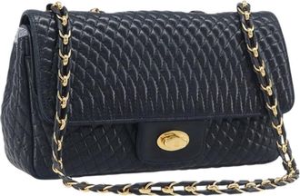 Bally Vintage Quilted Leather Leather Shoulder Bag Bag (Pre-Owned)