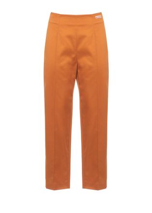 Marni Orange Side Zip Cotton Pants