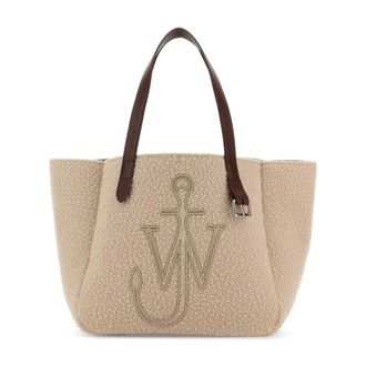 J.W.Anderson Tote Bags, female, Beige, Size: ONE SIZE Belt Tote