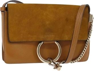 Chlo&eacute; Pre-owned Cross Body Bags, female, Brown, Size: ONE SIZE Pre-owned Suede Shoulder Bag
