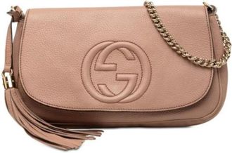 Gucci Pre-owned Crossbody Bag - Dames - Vintage Schoudertas - Bruin - ONE Size - Leer - Vintage