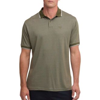 Barbour Texture Polo in Mid Olive at Nordstrom, Size Xxx-Large