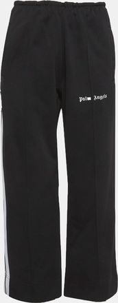 Palm Angels Black Logo Print Jersey Track Pants