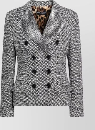 Dolce & Gabbana tailored wool blend jacket featuring buttons
