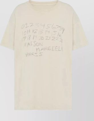 Maison Margiela numeric cotton t shirt graphic print