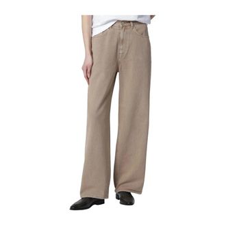 Dunst Relaxed Wide Jeans - female - Dunst - Straight Fit Jeans - Beige - L - Jeans
