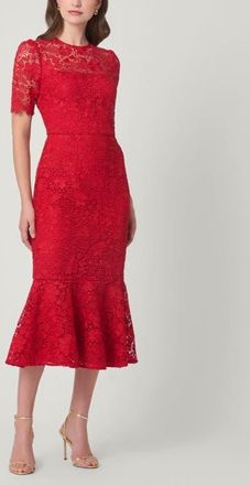 Shoshanna Darcy Savile Row Lace Dress in Cherry at Nordstrom, Size 4
