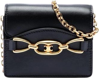 Celine Pre-owned Vintage Mini Crossbody Bag - Dames - Vintage Mini Tas - Zwart - ONE Size - Leer - Vintage