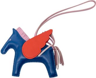 Herm&egrave;s Pre-owned Hermes Milo Lambskin and Swift Grigri Rodeo Pegase Bag Charm PM Ladies DEFOYDRVKG20ZLZA