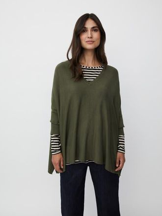 Masai MaFosna Long Sleeve V-Neck Poncho in Ivy Green at Nordstrom, Size X-Small