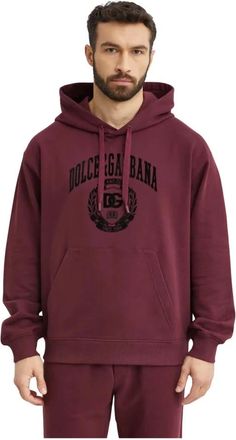 Dolce & Gabbana Cotton hoodie met logo - Heren - Hoodies - Bruin - M - Katoen - Hoodies & sweatvesten