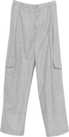 Aspesi Wijde Broek - Dames - Wijde Broeken - Grijs - M - Broeken