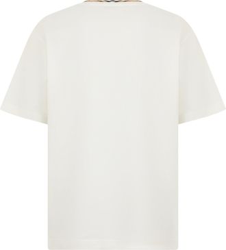 Burberry Mens Short-Sleeve T-Shirt White Cotton T-Shirts And Polos