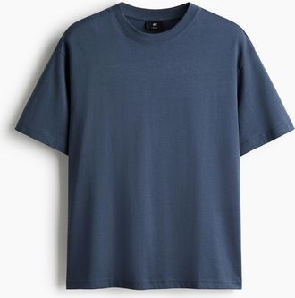 H&M T-Shirt in Loose Fit - Blue