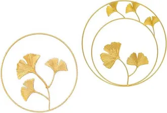 OEM Allecto Plus, Decoraci&oacute;n De Pared De Hojas De Ginkgo De Metal Estilo Vintage, Sala De Estar Y Oficina, Accesorios De Interior Modernos Con Fotos