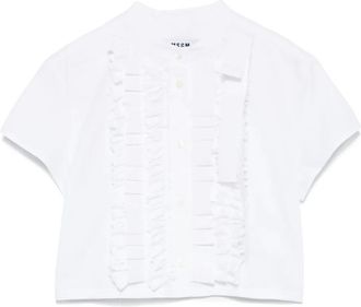 Msgm Camicia con ruches - Bianco