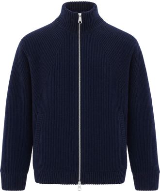 Carhartt Work in Progress Dark Navy Banley Heavy Wool Nylon Knit Jacket