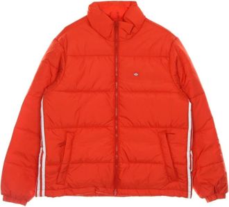 adidas Gewatteerde Puffer Jas met Opstaande Kraag - Heren - Ski Jassen - Rood - L - Polyester - Fitness