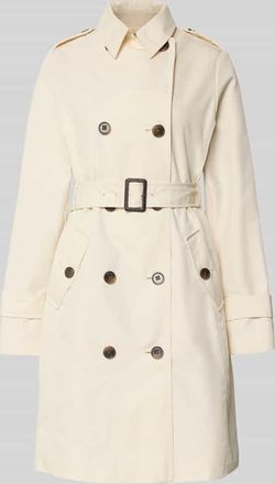 s.Oliver Red Label Regular Fit Trenchcoat aus Baumwoll-Mix in Kitt, Gr&ouml;&szlig;e 32