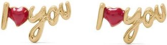 Kate Spade New York i love you stud earrings in Gold at Nordstrom