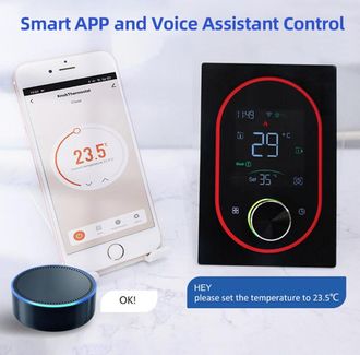 OEM Termostato Inteligente Para Calefacci&oacute;n El&eacute;ctrica De Agua Dom&eacute;stica, Caldera De Gas, Termostato De Ca Con Pantalla T&aacute;ctil Digital Y Mando Ajustable, P