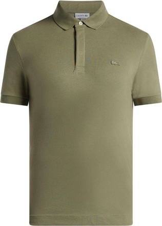 Lacoste logo-patch polo shirt - men - Organic Cotton - 3 - Green