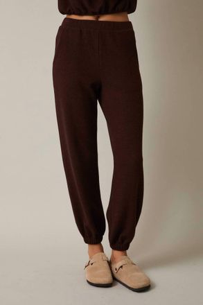 Gilli Elastic Waist Drawstring Jogger Pants In Mocha