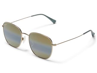 Maui Jim Olali AF Fashion Sunglasses Shiny Lt Gold w/Greyish-Green : 55mm, Polycarbonate