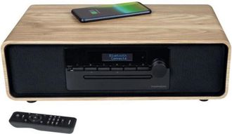 Thomson Microcadena Bluetooth Thomson Madera/negro - Radio Fm/dab+/cd/mp3/usb/inducci&oacute;n, 75w, Pantalla Lcd, Control Remoto, Alimentaci&oacute;n 23