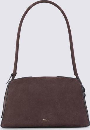 Alaia Brown Leather Le Bulldog Shoulder Bag