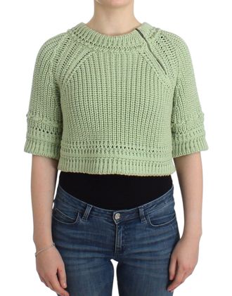 Ermanno Scervino Cropped Knit Sweater Knitted Womens Jumper
