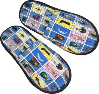 Generic Sliders Sunflower American Flag Fluffy Cotton Slippers Anti-Skid Slippers For Outdoor Hotel Winter L