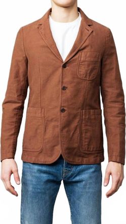 C.O.F. STUDIO Utility Twill Sport Jacket In Terracota