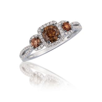 Le Vian Chocolatier Ring Chocolate Diamonds, Vanilla Diamonds set in 14K Vanilla Gold Ring Size 7 R18331WBR
