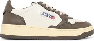 Autry Medalist Low White And Brown Leather Sneakers
