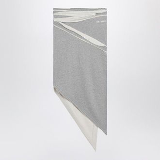 The Attico Asymmetrische Grijze Ma&copy; Lange Katoenen Rok
