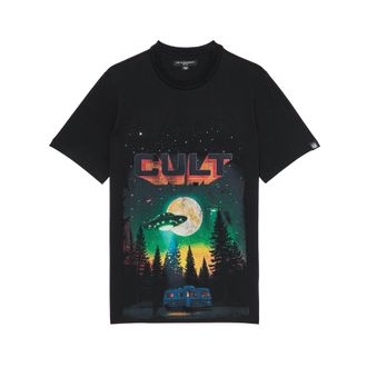 Cult of Individuality Cults Short Sleeve Crew Neck Tee Aliens in Black