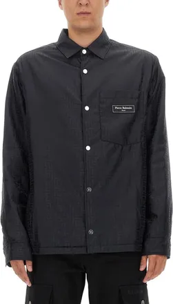 Balmain Black Logo Overshirt