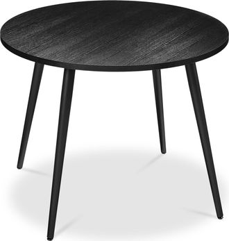 Best Choice Products Round Mid-Century Modern 35.5in Dining Table, Dinette for Home or Kitchen w/Wood Finish Steel Legs