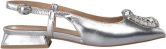 Alma En Pena Platte brogue schoen - Dames - Ballerinas - Grijs - 37 EU - Leer - Schoenen