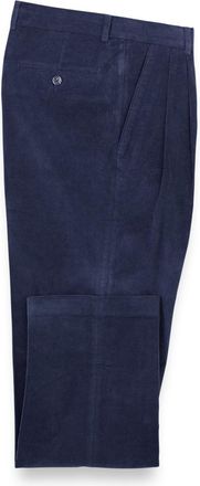 Paul Fredrick Cotton Stretch Corduroy Pleated Pants