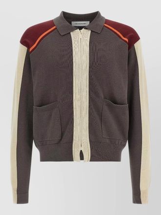Kiko Kostadinov cropped cotton zip cardigan