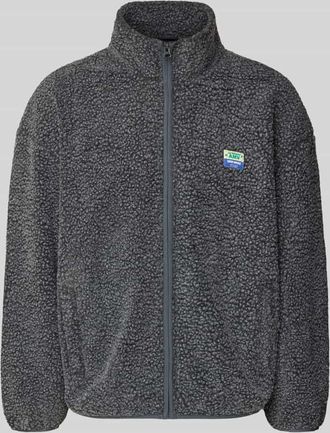 American Vintage American Vintage Regular Fit Jacke mit Logo-Patch in Anthrazit, Gr&ouml;&szlig;e M/L