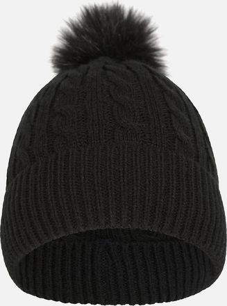 Mountain Warehouse Womens Mountain Warehouse Womens/Ladies Pom Pom Faux Fur Lined Beanie - Black - Size: ONE size
