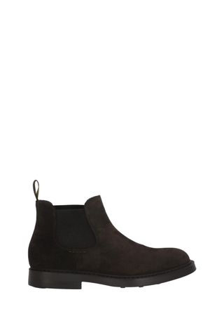 Doucal's Visone Brown Suede Chelsea Boots