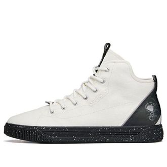 Anta x SNOOPY Skateboarding Series Sneakers High White Black 912138601-2